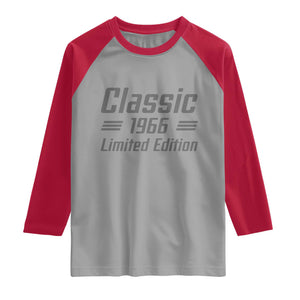 60th Birthday 1966 Limited Edition Classic American Muscle Car Inspo Raglan Shirt