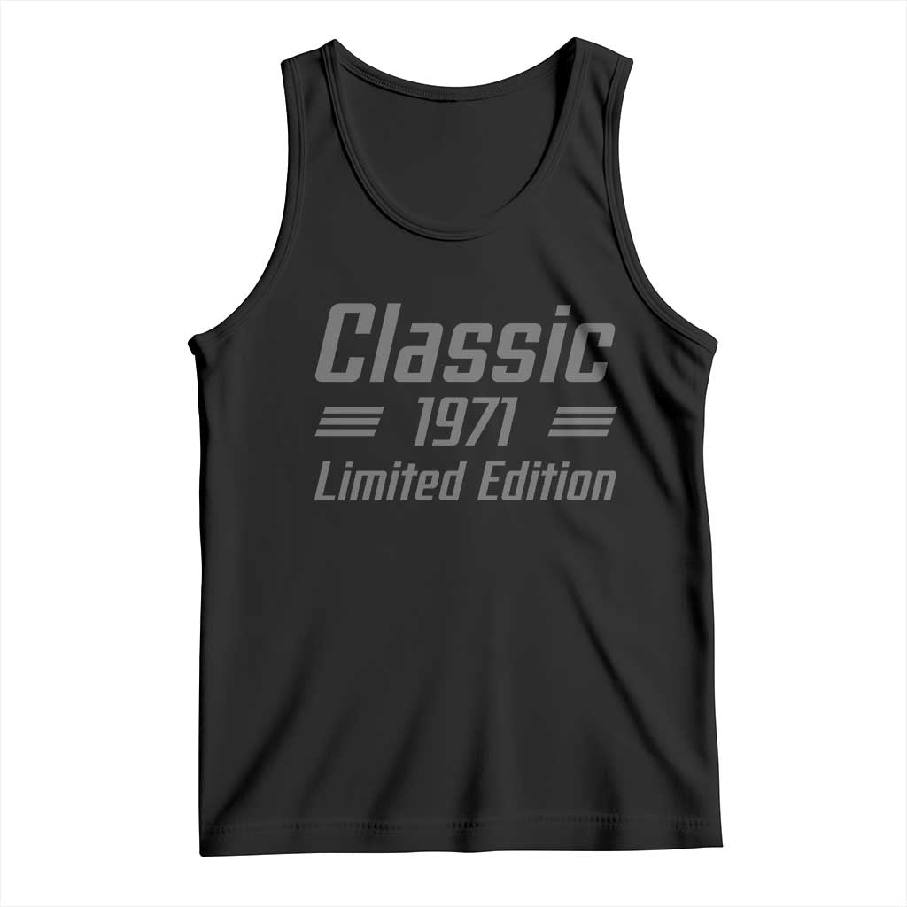55th Birthday 1971 Limited Edition Classic American Muscle Car Inspo Tank Top