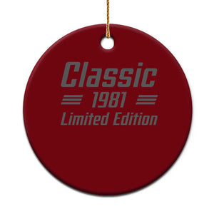 45th Birthday 1981 Limited Edition Classic American Muscle Car Inspo Ceramic Ornament