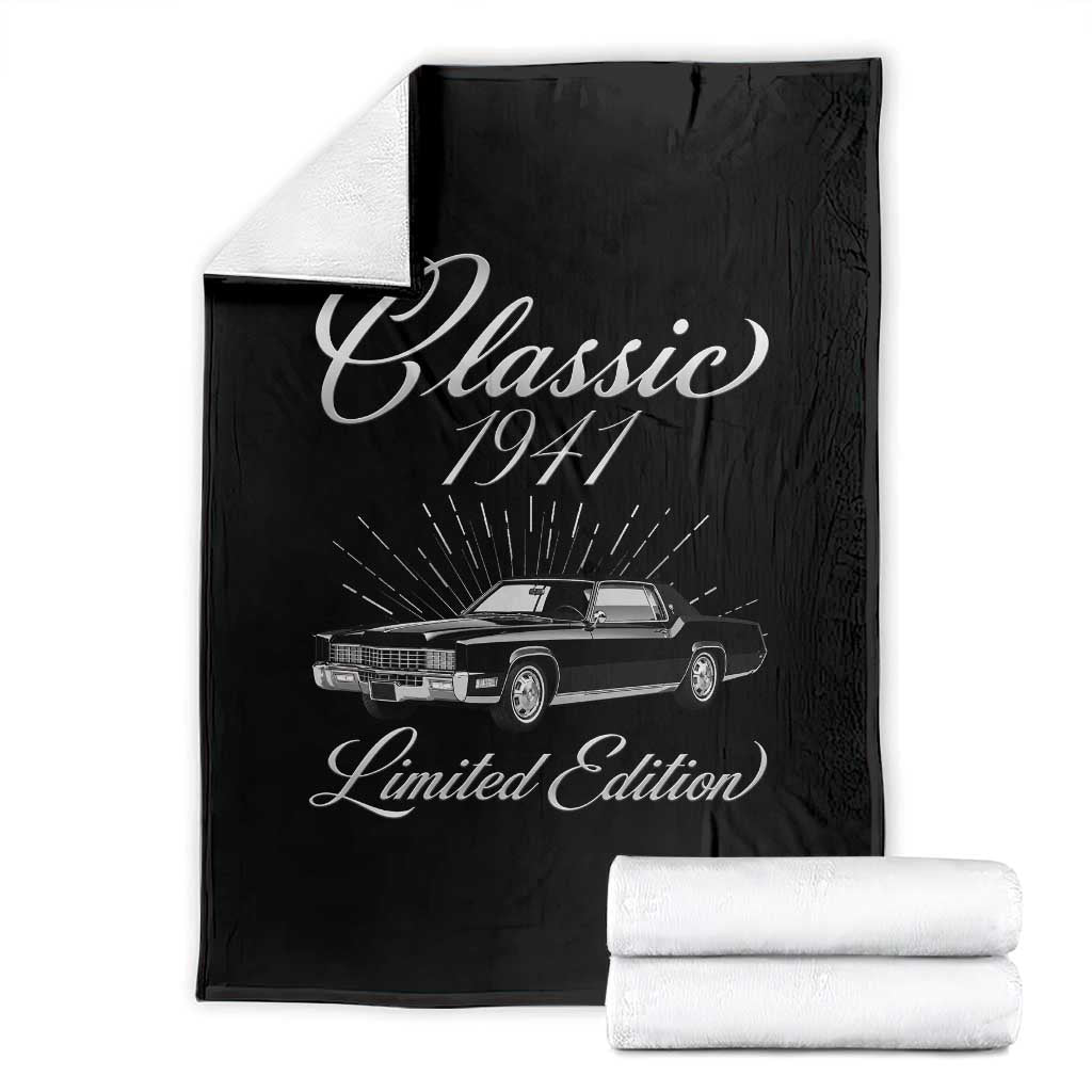 85th Birthday 1941 Limited Edition Throw Blanket Vintage Classic American Luxury Car