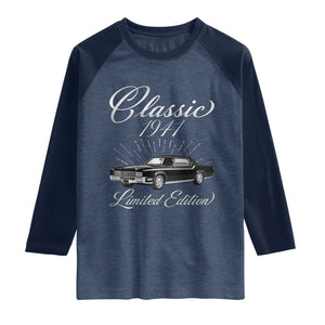 85th Birthday 1941 Limited Edition Raglan Shirt Vintage Classic American Luxury Car
