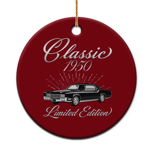 76th Birthday 1950 Limited Edition Ceramic Ornament Vintage Classic American Luxury Car