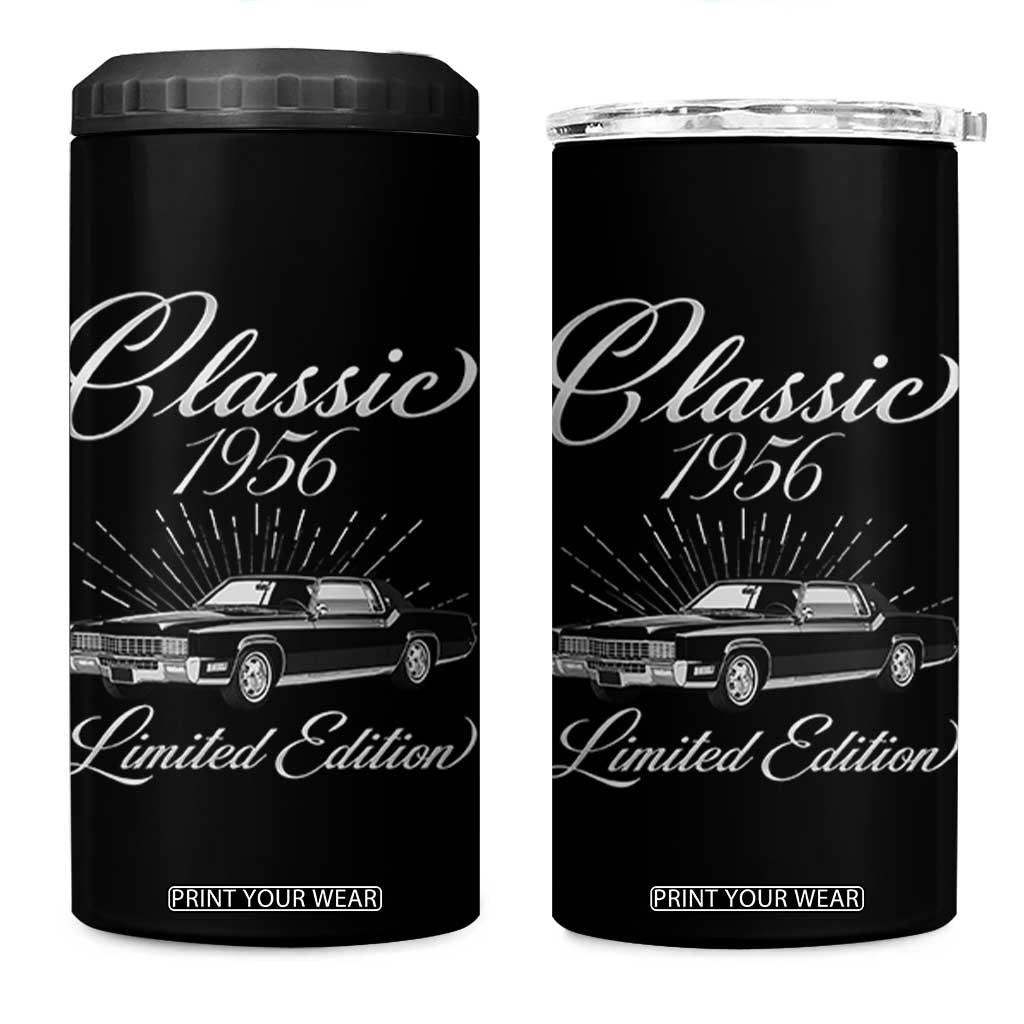 70th Birthday 1956 Limited Edition 4 in 1 Can Cooler Tumbler Vintage Classic American Luxury Car
