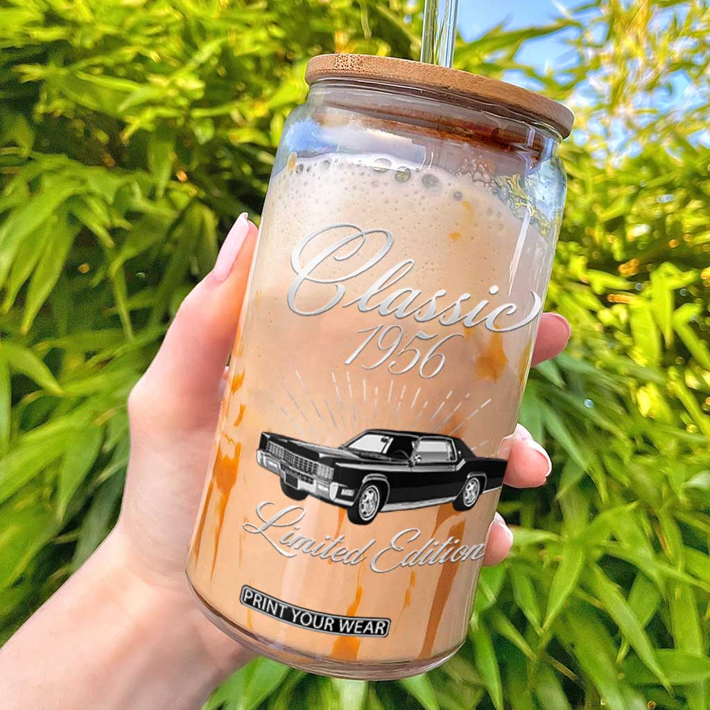 70th Birthday 1956 Limited Edition Glass Can Vintage Classic American Luxury Car