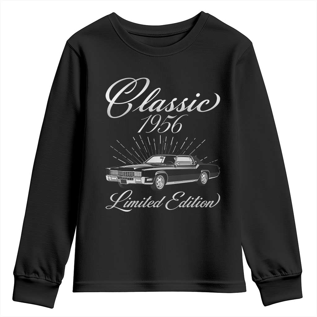 70th Birthday 1956 Limited Edition Youth Sweatshirt Vintage Classic American Luxury Car