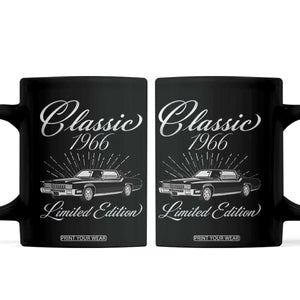 60th Birthday 1966 Limited Edition Coffee Mug Vintage Classic American Luxury Car