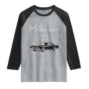 60th Birthday 1966 Limited Edition Raglan Shirt Vintage Classic American Luxury Car