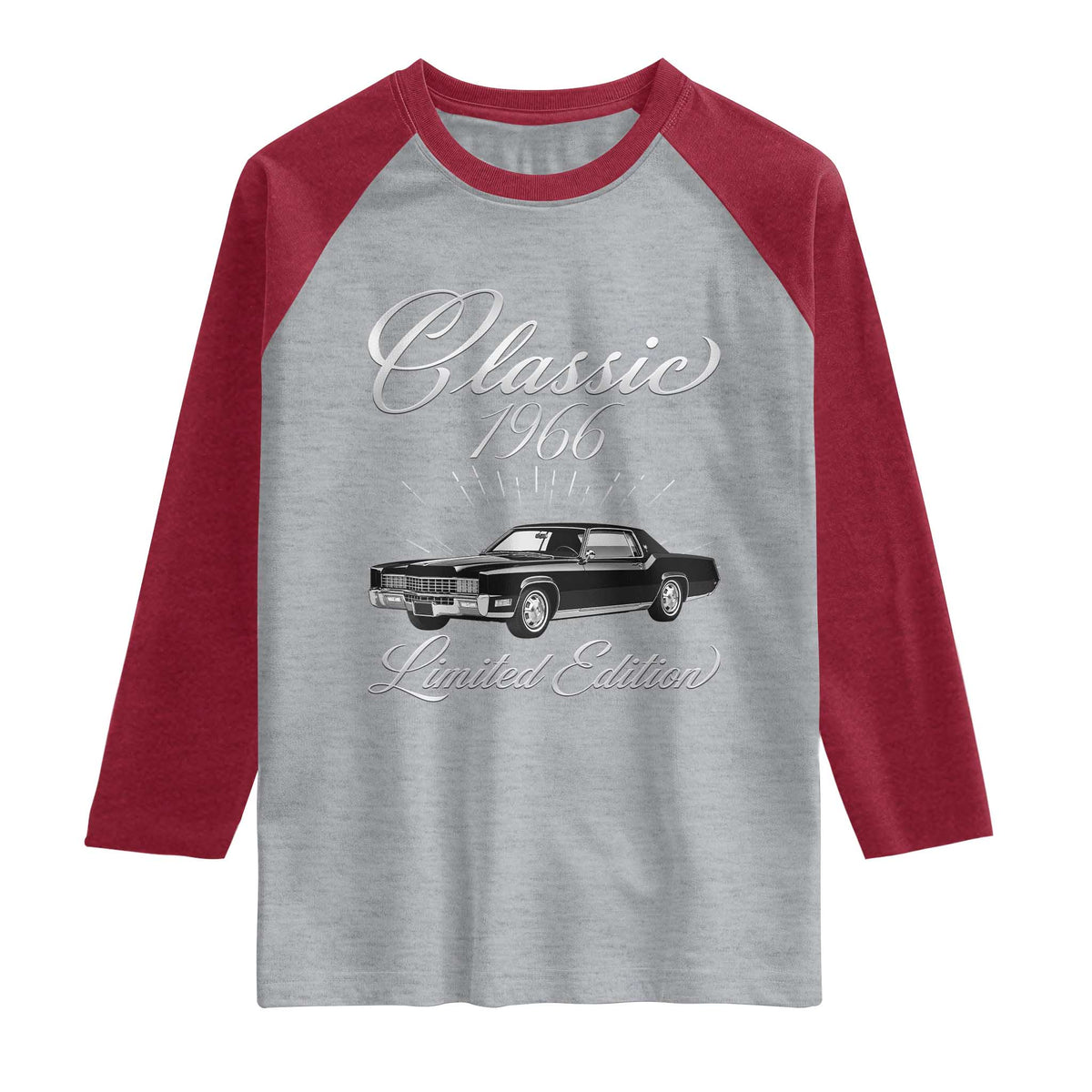 60th Birthday 1966 Limited Edition Raglan Shirt Vintage Classic American Luxury Car