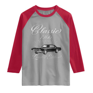 60th Birthday 1966 Limited Edition Raglan Shirt Vintage Classic American Luxury Car