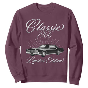 60th Birthday 1966 Limited Edition Sweatshirt Vintage Classic American Luxury Car