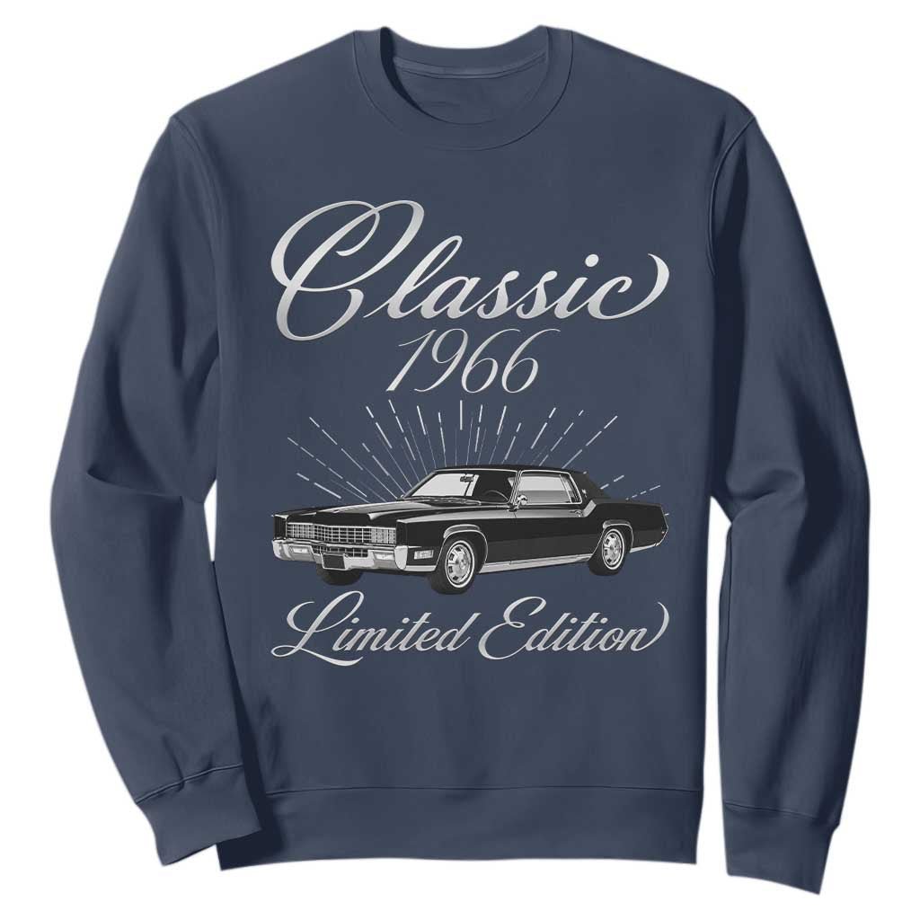60th Birthday 1966 Limited Edition Sweatshirt Vintage Classic American Luxury Car
