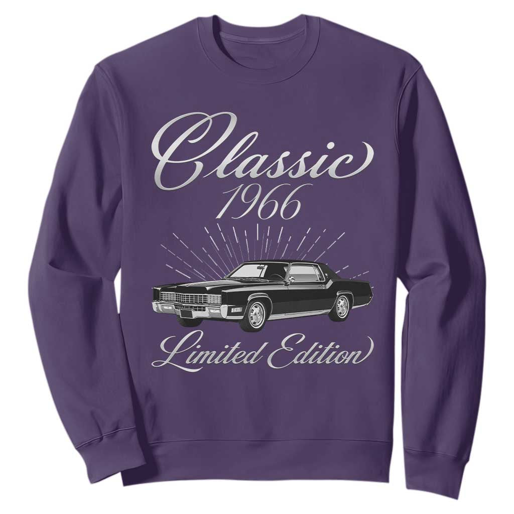 60th Birthday 1966 Limited Edition Sweatshirt Vintage Classic American Luxury Car