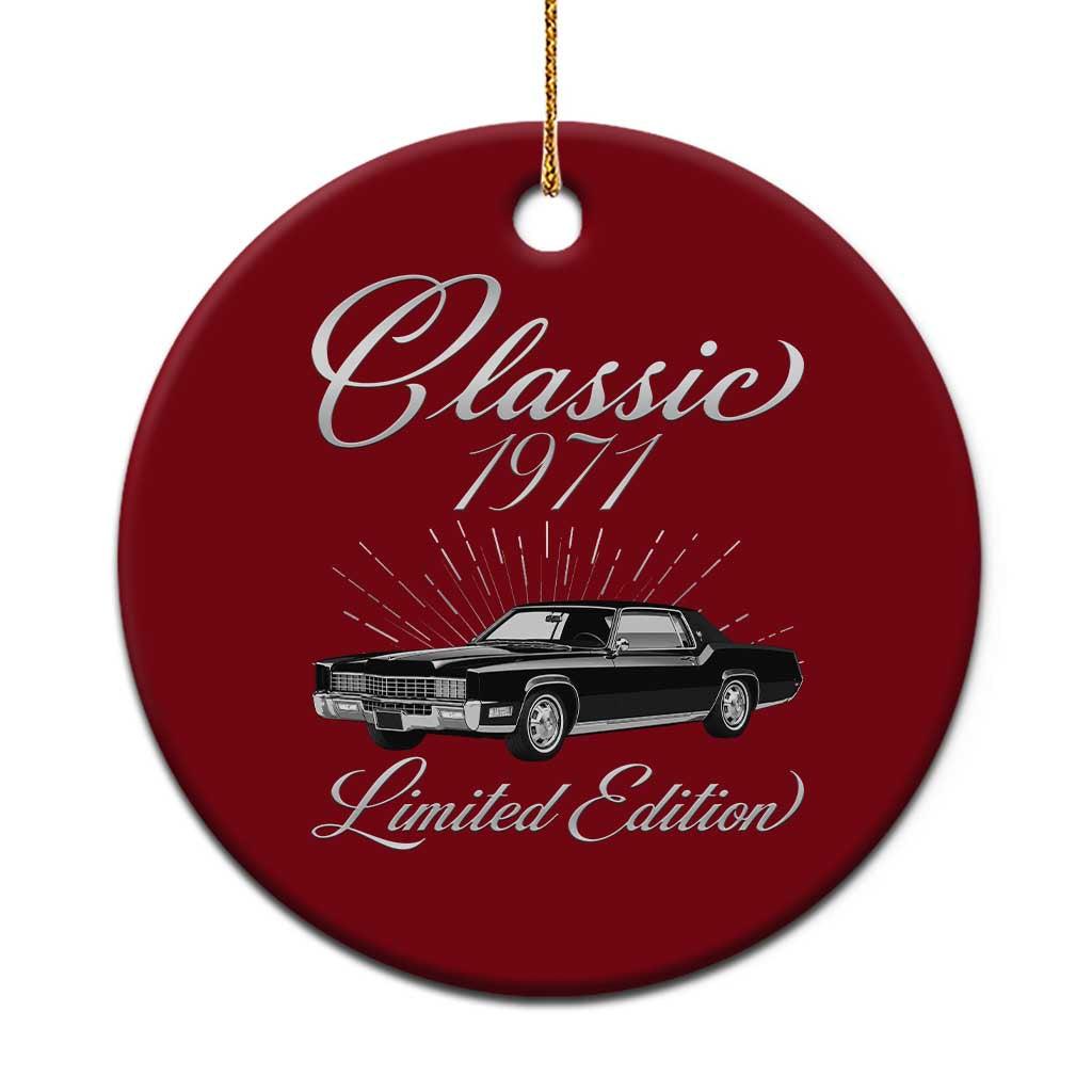 55th Birthday 1971 Limited Edition Ceramic Ornament Vintage Classic American Luxury Car