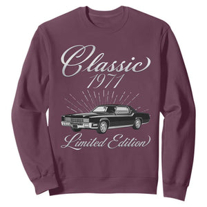 55th Birthday 1971 Limited Edition Sweatshirt Vintage Classic American Luxury Car