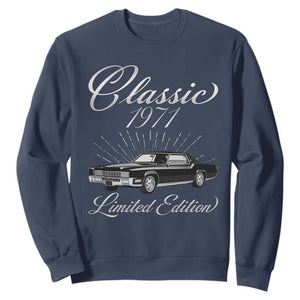 55th Birthday 1971 Limited Edition Sweatshirt Vintage Classic American Luxury Car
