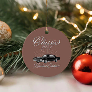 45th Birthday 1981 Limited Edition Ceramic Ornament Vintage Classic American Luxury Car