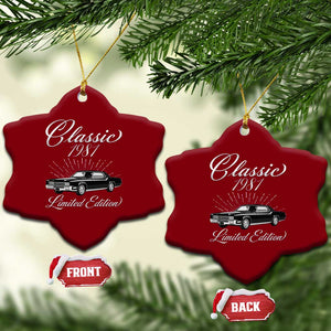 45th Birthday 1981 Limited Edition Ceramic Ornament Vintage Classic American Luxury Car