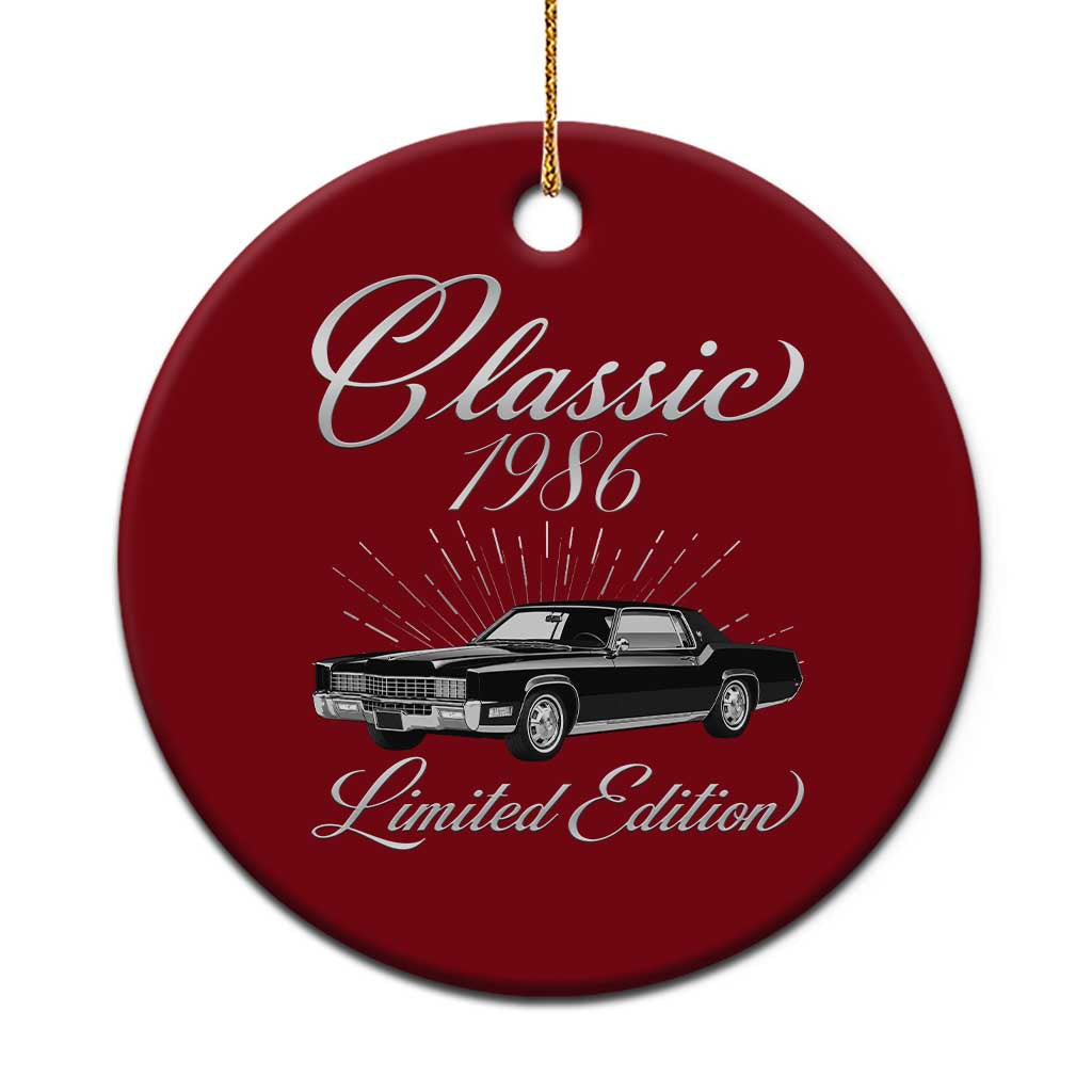 40th Birthday 1986 Limited Edition Ceramic Ornament Vintage Classic American Luxury Car