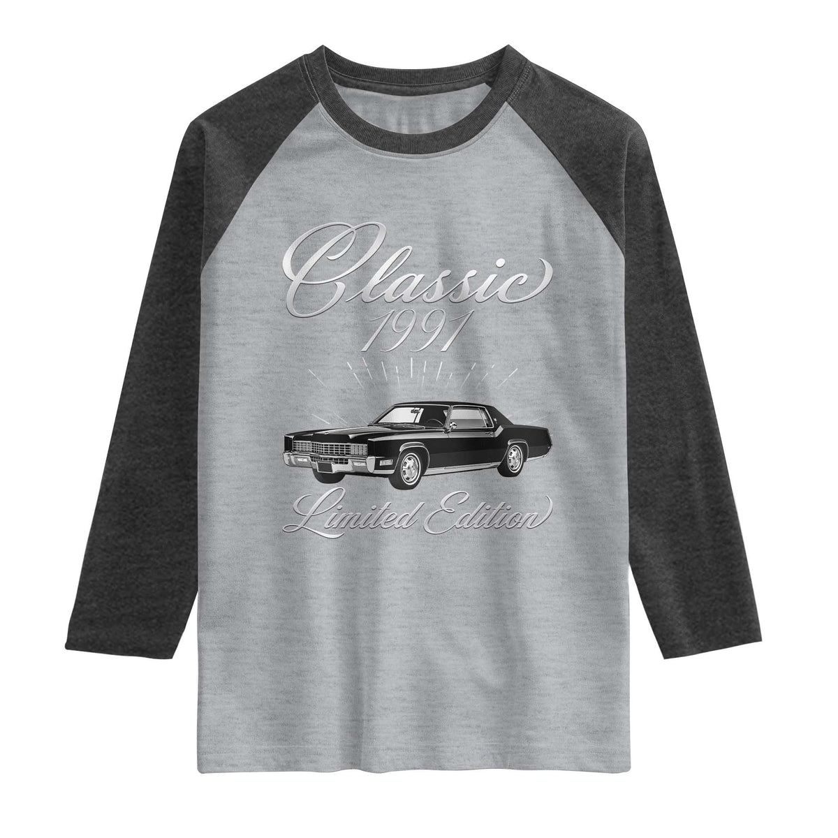 35th Birthday 1991 Limited Edition Raglan Shirt Vintage Classic American Luxury Car