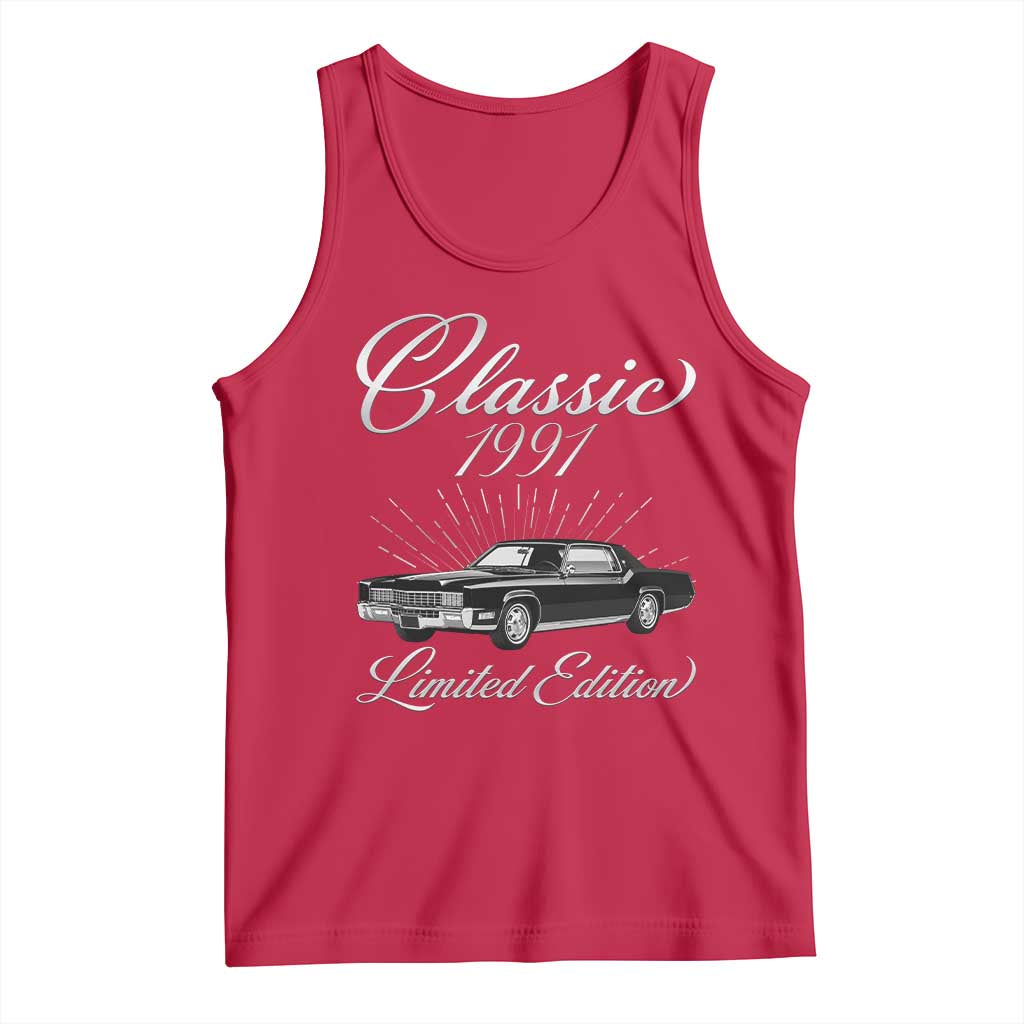 35th Birthday 1991 Limited Edition Tank Top Vintage Classic American Luxury Car