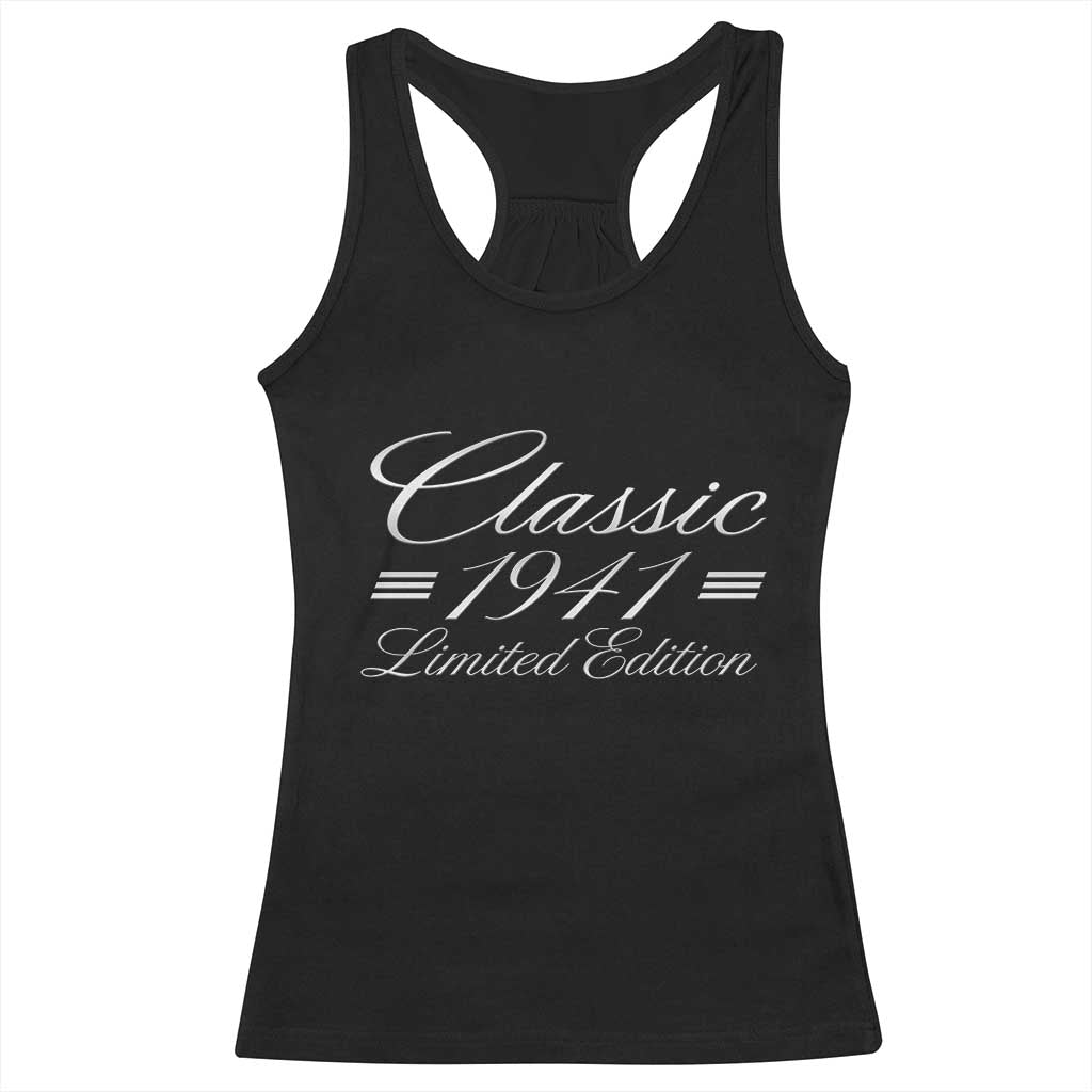 85th Birthday 1941 Limited Edition Classic American Luxury Car Inspo Racerback Tank Top