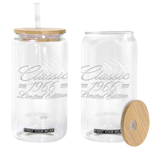 60th Birthday 1966 Limited Edition Classic American Luxury Car Inspo Glass Can