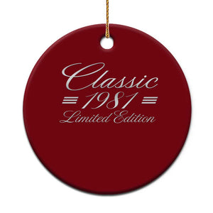 45th Birthday 1981 Limited Edition Classic American Luxury Car Inspo Ceramic Ornament