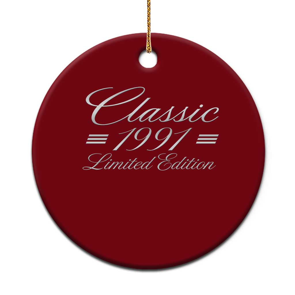 35th Birthday 1991 Limited Edition Classic American Luxury Car Inspo Ceramic Ornament