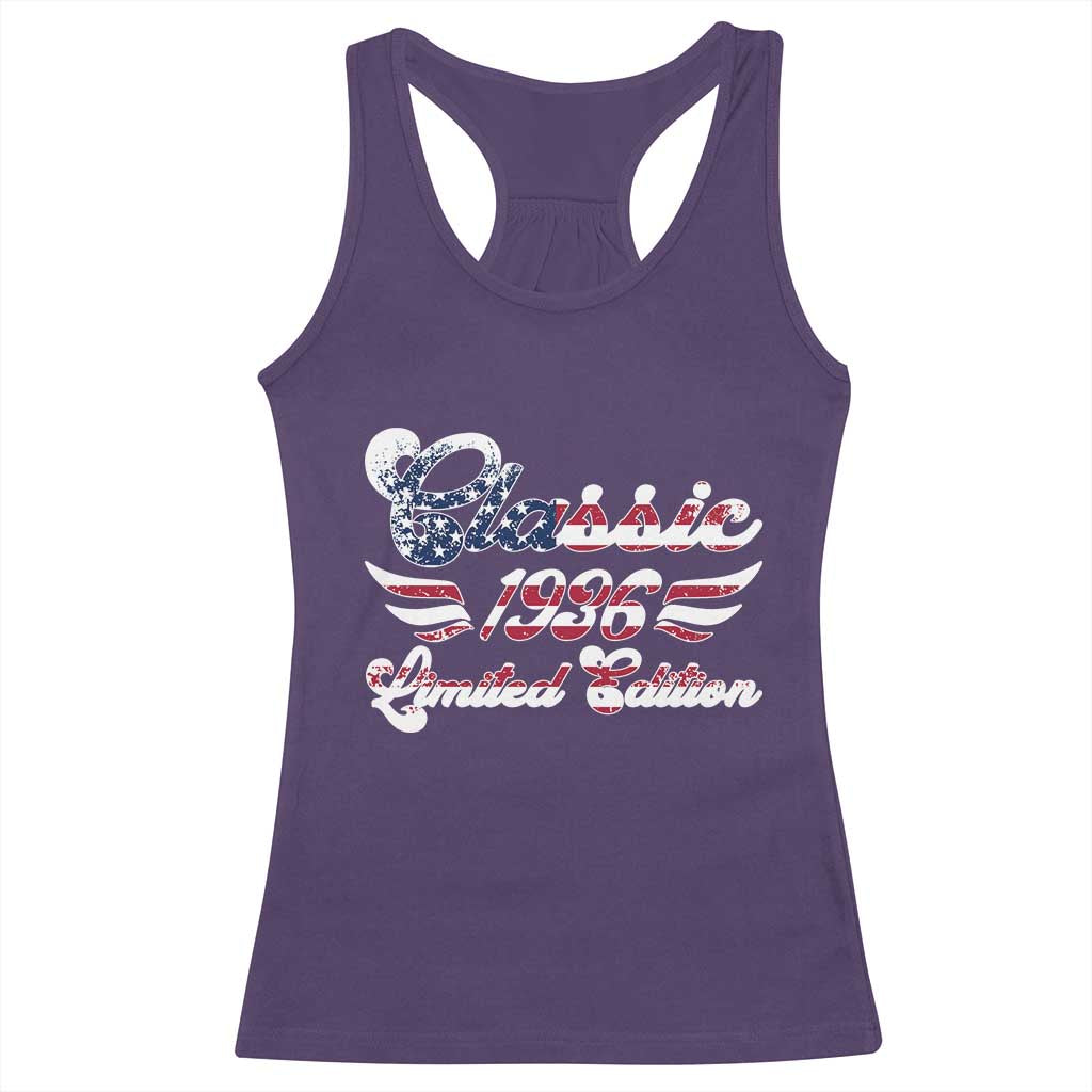 90th Birthday 1936 Limited Edition Classic Pony Car Inspo Racerback Tank Top