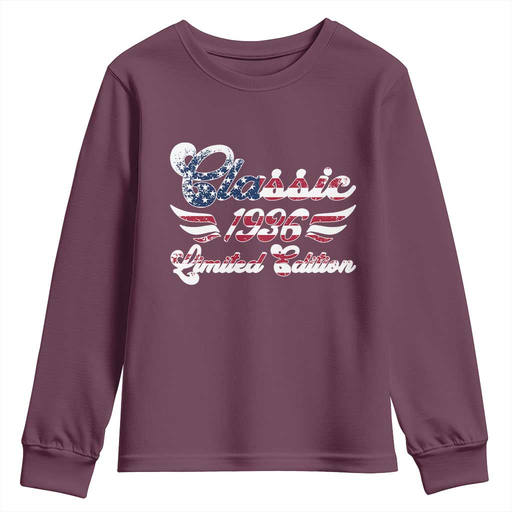 90th Birthday 1936 Limited Edition Classic Pony Car Inspo Youth Sweatshirt