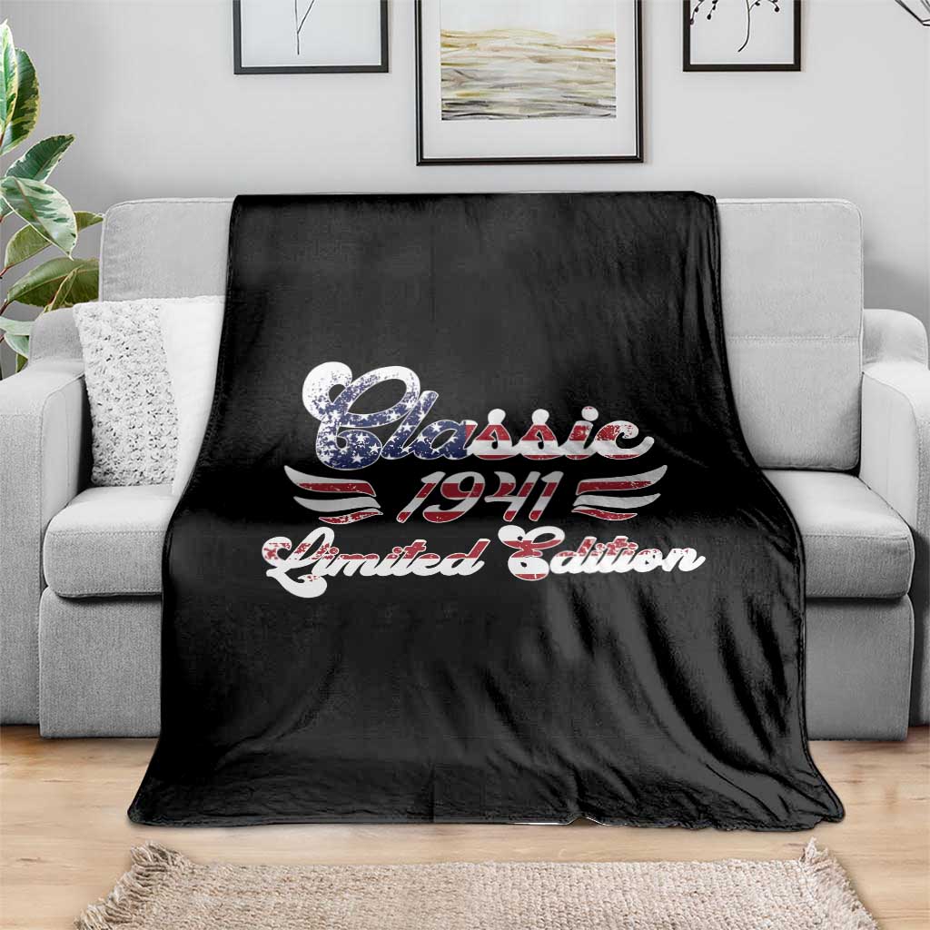 85th Birthday 1941 Limited Edition Classic Pony Car Inspo Throw Blanket