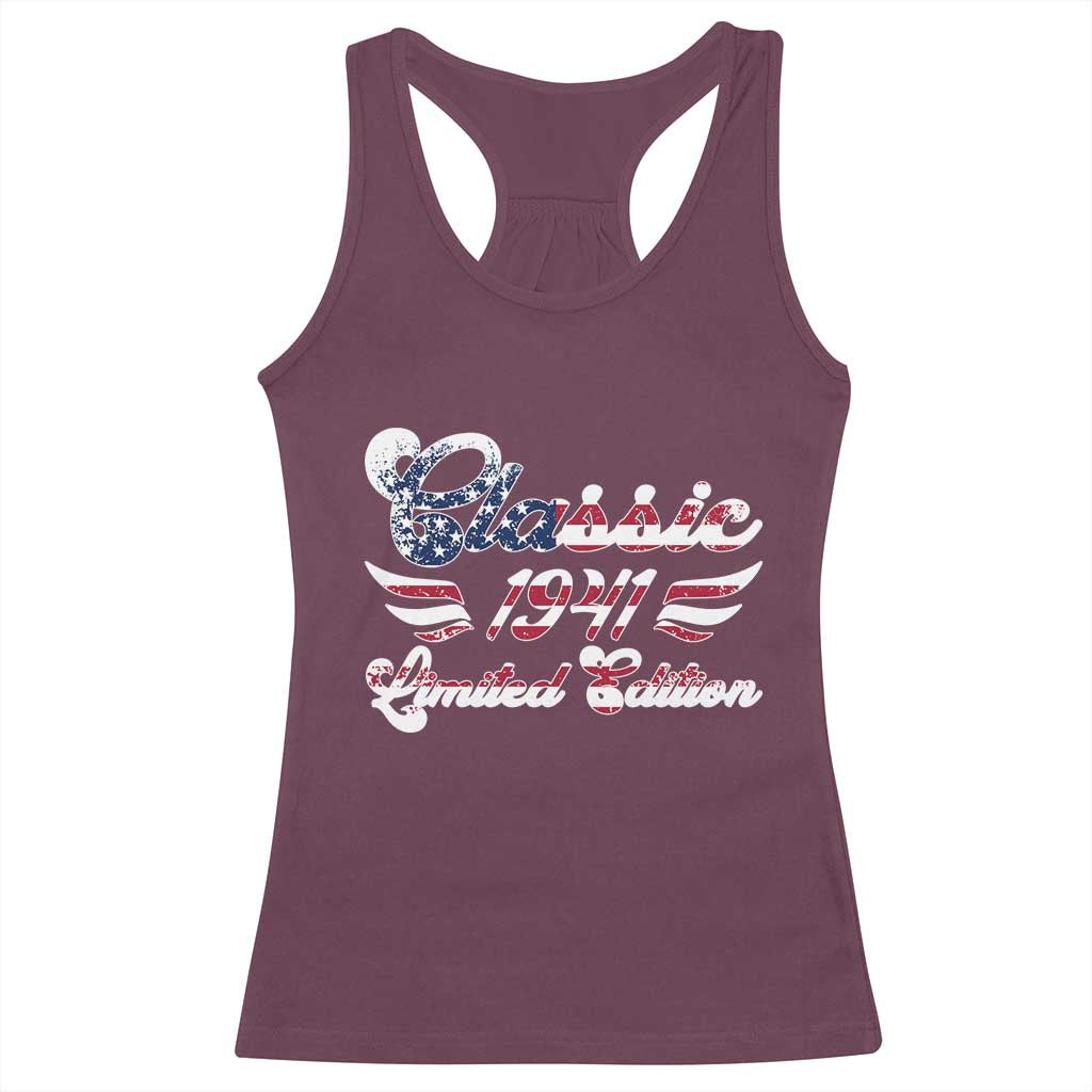 85th Birthday 1941 Limited Edition Classic Pony Car Inspo Racerback Tank Top