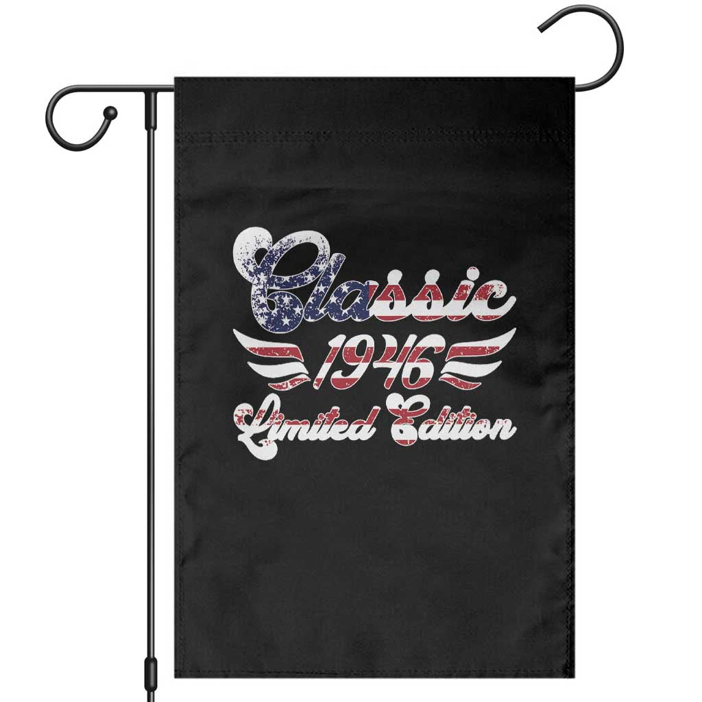 80th Birthday 1946 Limited Edition Classic Pony Car Inspo Garden Flag