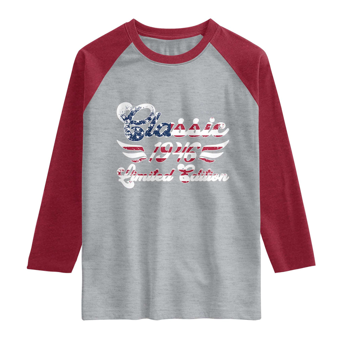 80th Birthday 1946 Limited Edition Classic Pony Car Inspo Raglan Shirt