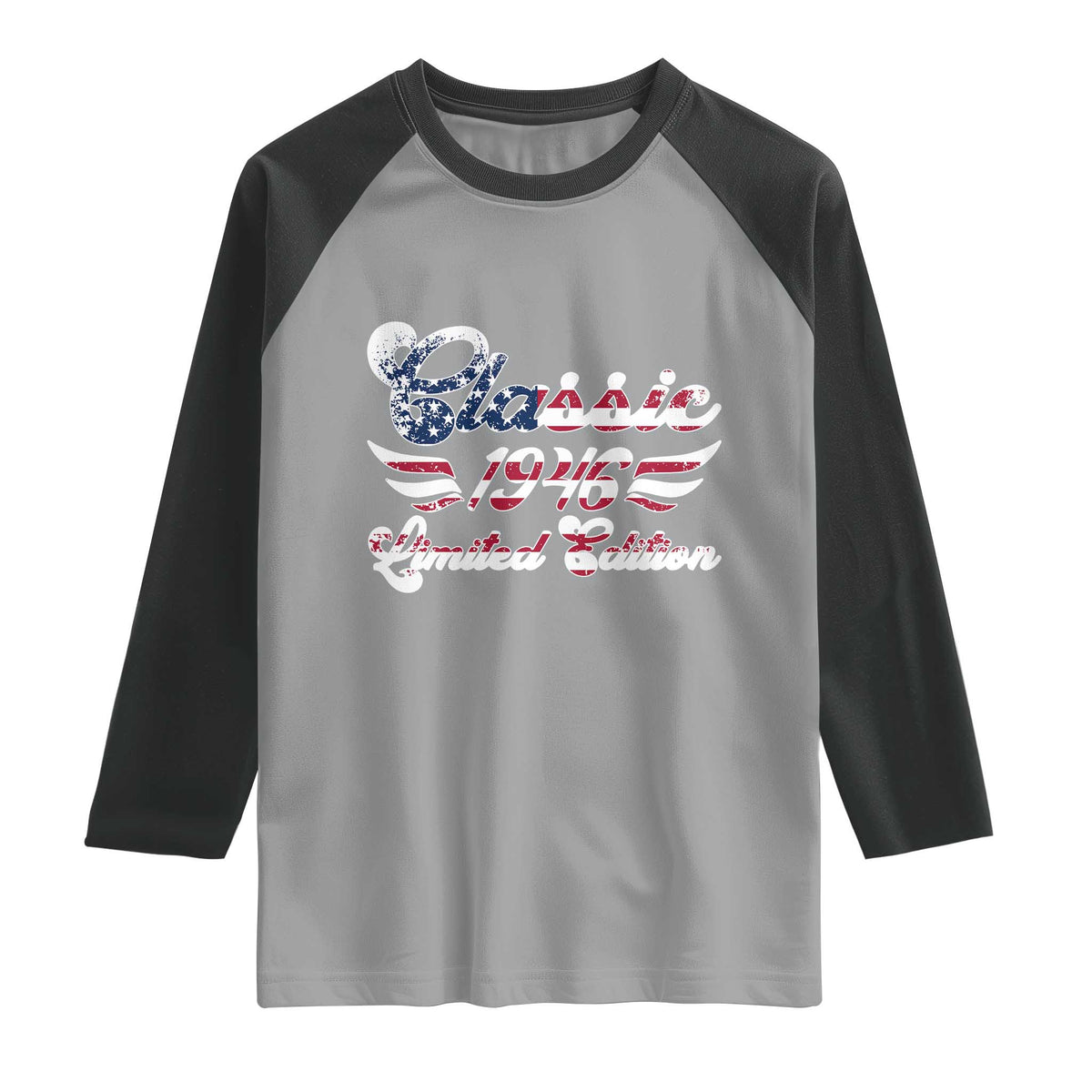 80th Birthday 1946 Limited Edition Classic Pony Car Inspo Raglan Shirt