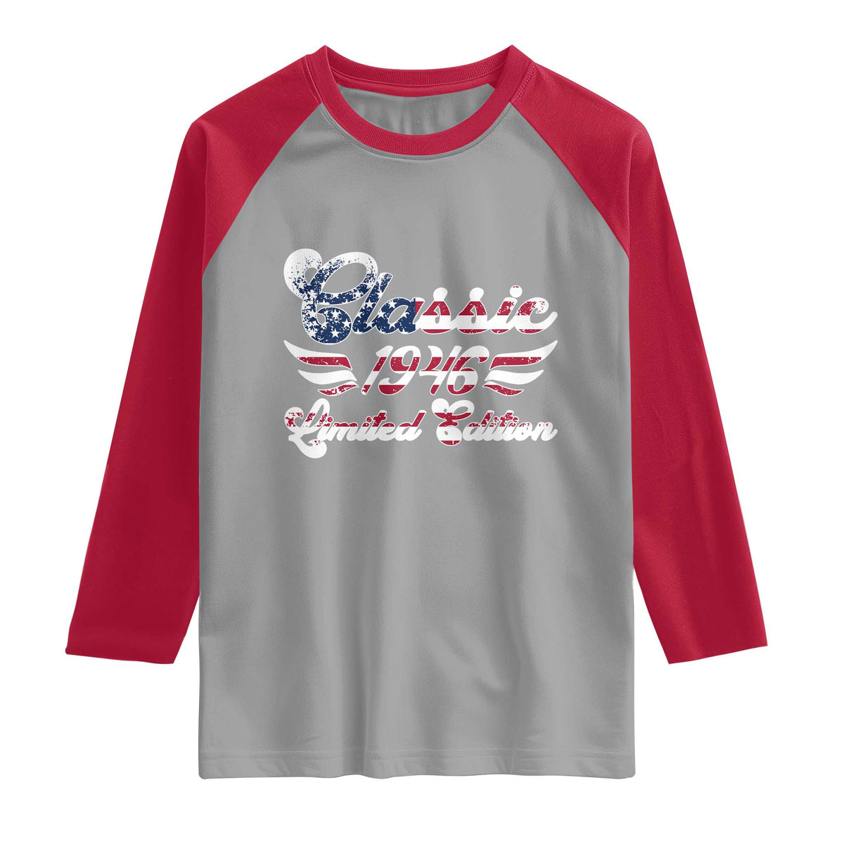 80th Birthday 1946 Limited Edition Classic Pony Car Inspo Raglan Shirt
