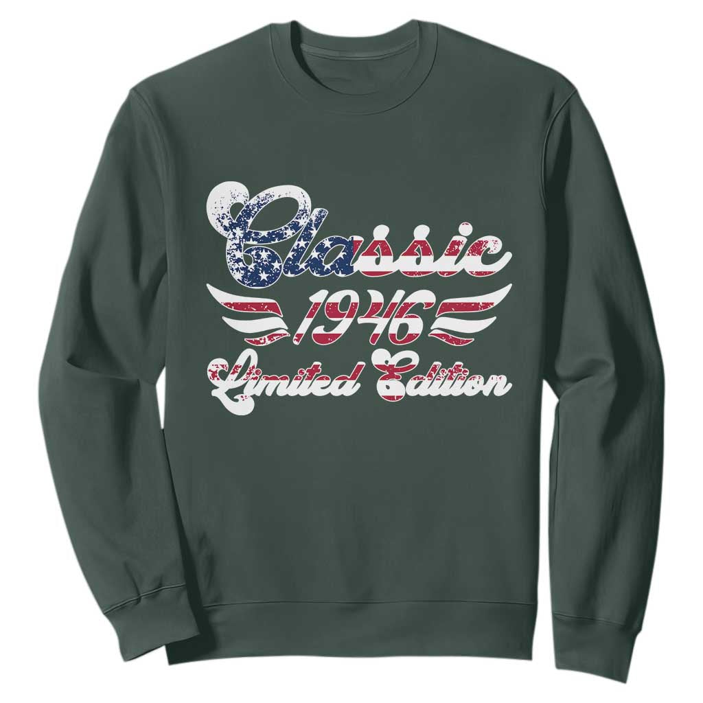 80th Birthday 1946 Limited Edition Classic Pony Car Inspo Sweatshirt