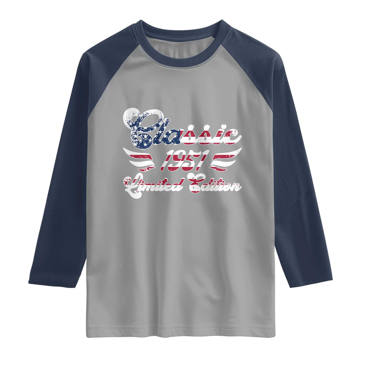 75th Birthday 1951 Limited Edition Classic Pony Car Inspo Raglan Shirt