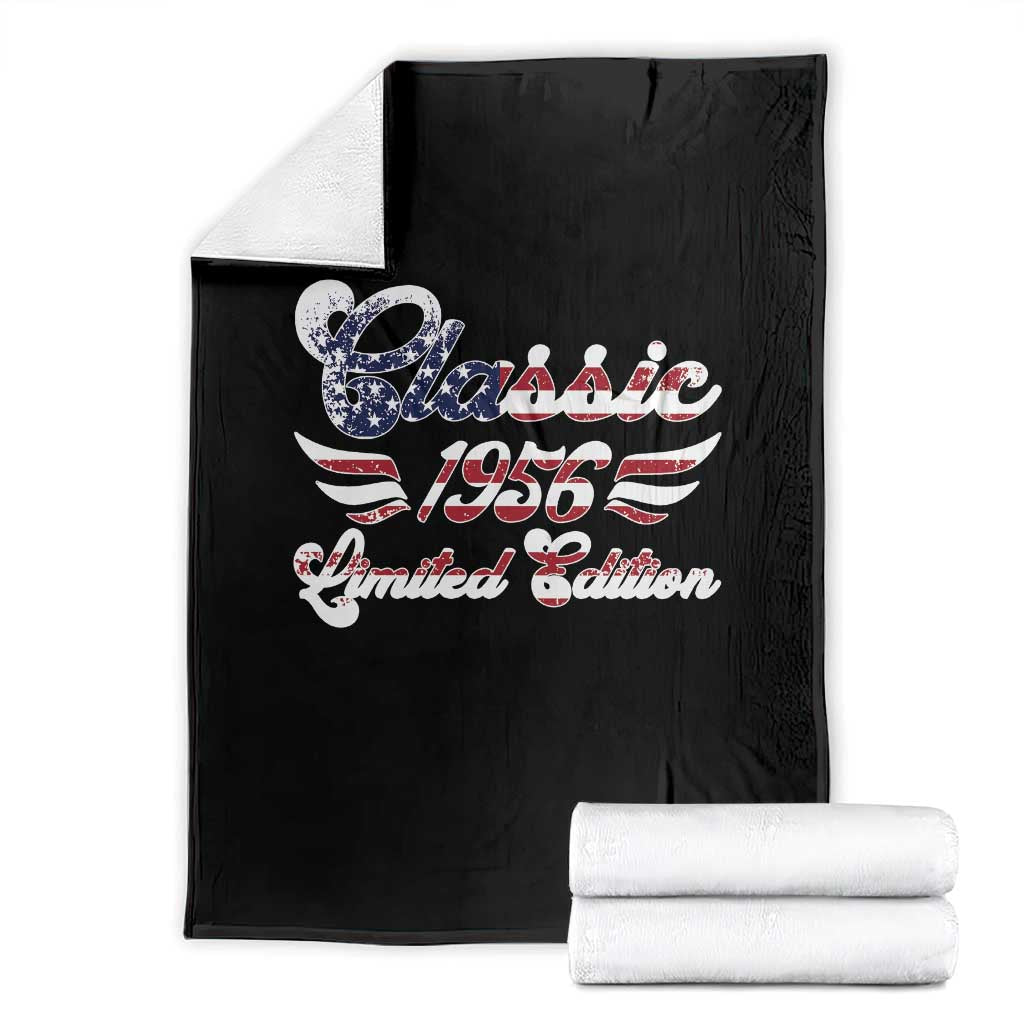 70th Birthday 1956 Limited Edition Classic Pony Car Inspo Throw Blanket