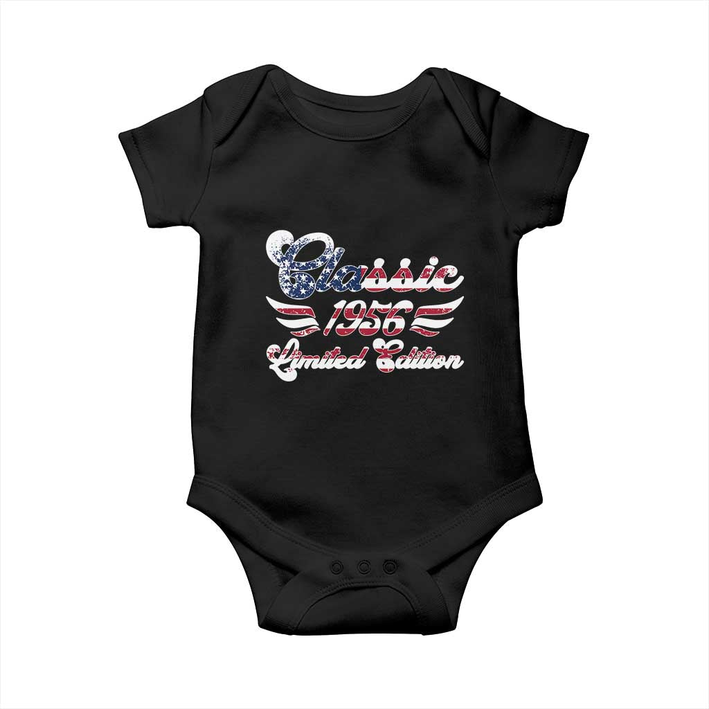 70th Birthday 1956 Limited Edition Classic Pony Car Inspo Baby Onesie