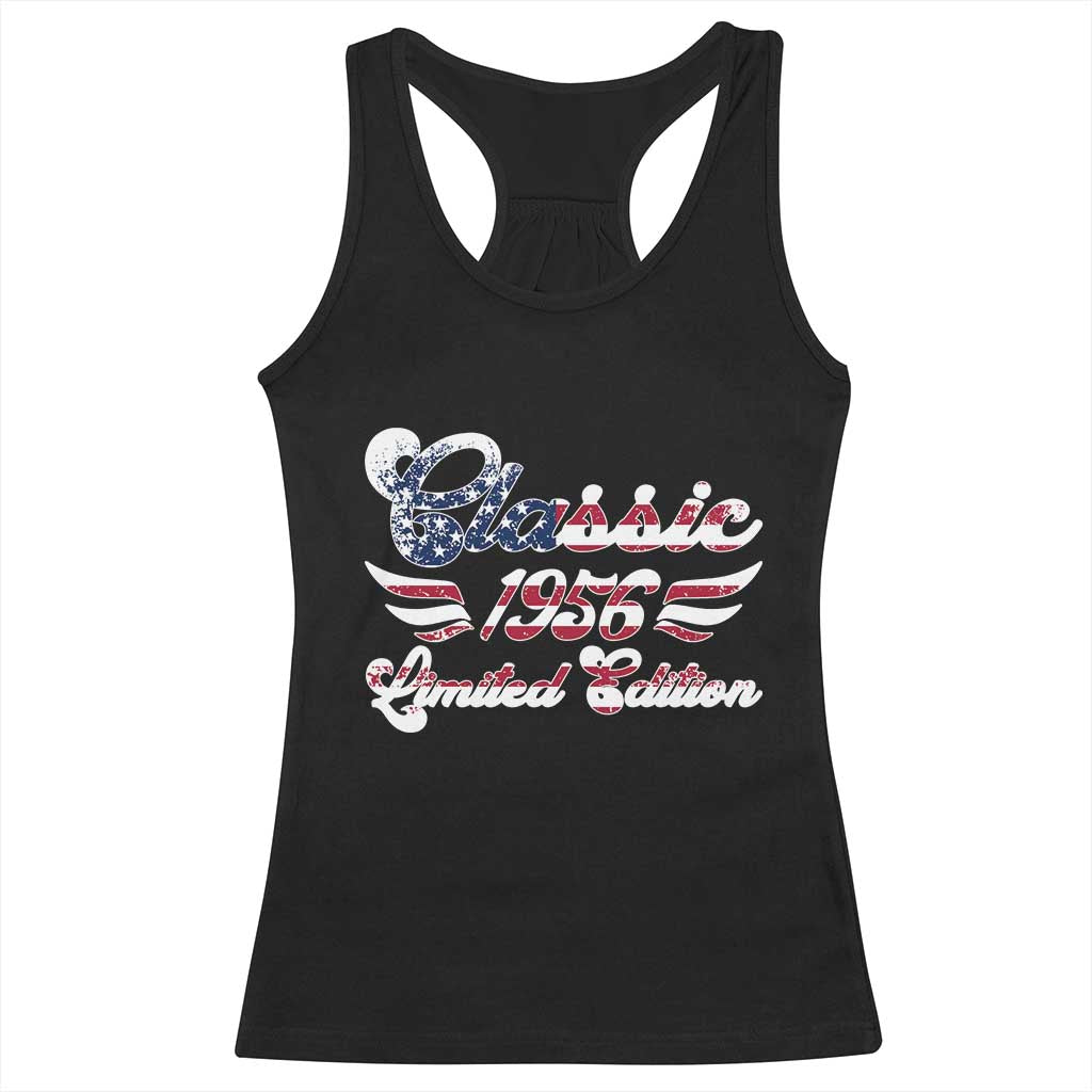 70th Birthday 1956 Limited Edition Classic Pony Car Inspo Racerback Tank Top