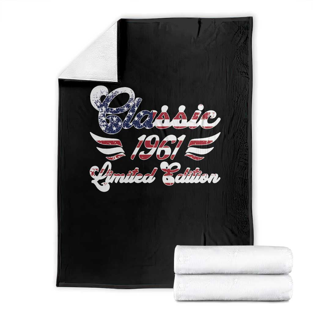65th Birthday 1961 Limited Edition Classic Pony Car Inspo Throw Blanket