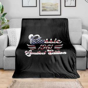 65th Birthday 1961 Limited Edition Classic Pony Car Inspo Throw Blanket