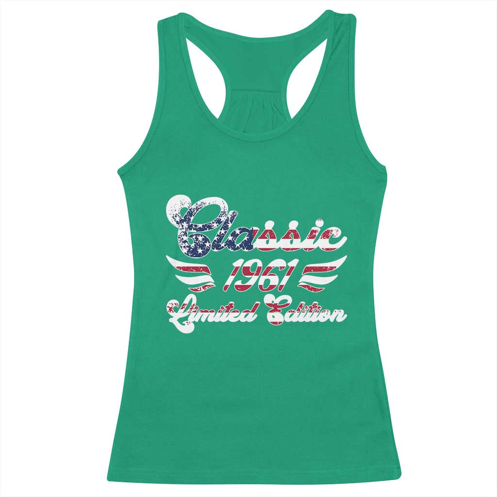 65th Birthday 1961 Limited Edition Classic Pony Car Inspo Racerback Tank Top