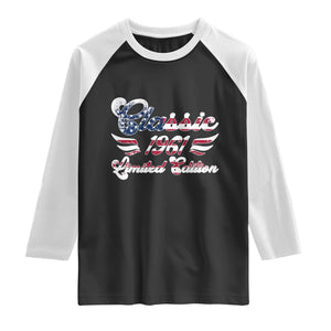 65th Birthday 1961 Limited Edition Classic Pony Car Inspo Raglan Shirt