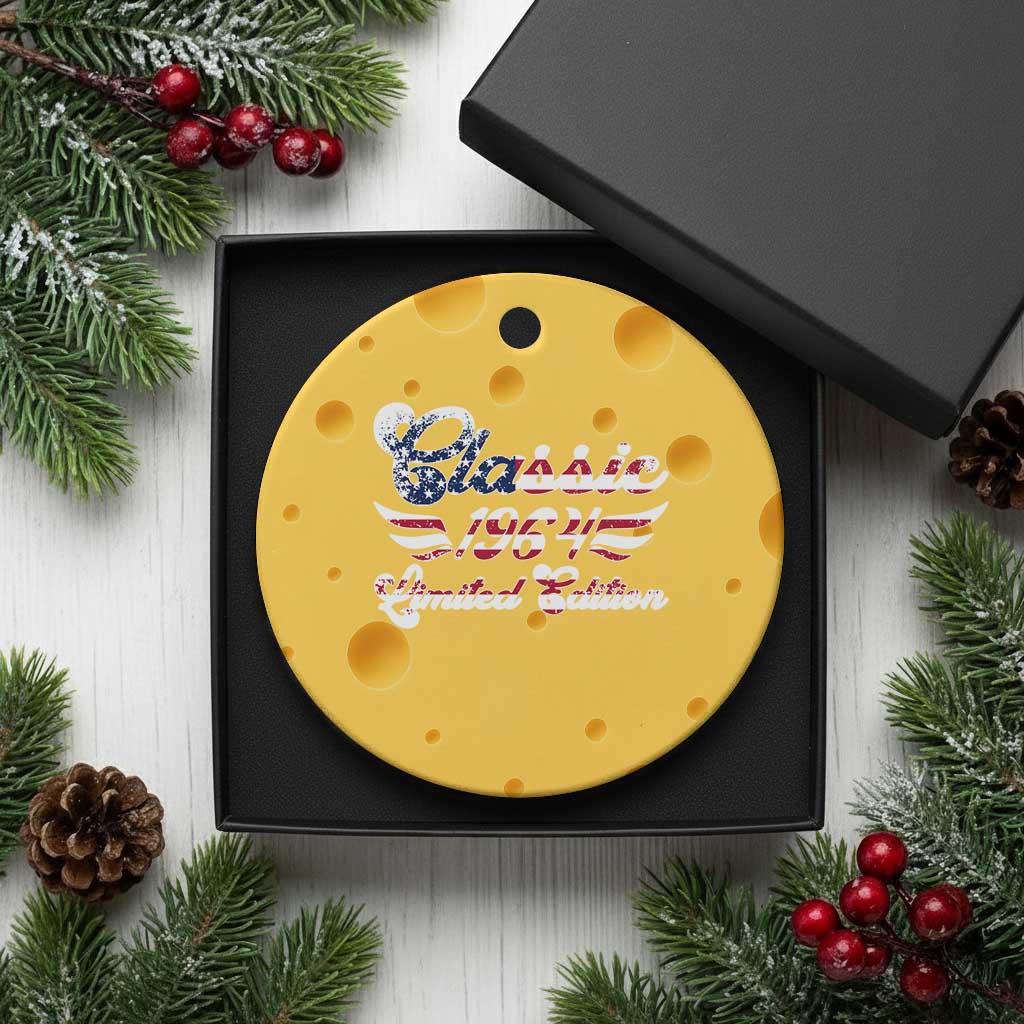 62nd Birthday 1964 Limited Edition Classic Pony Car Inspo Ceramic Ornament