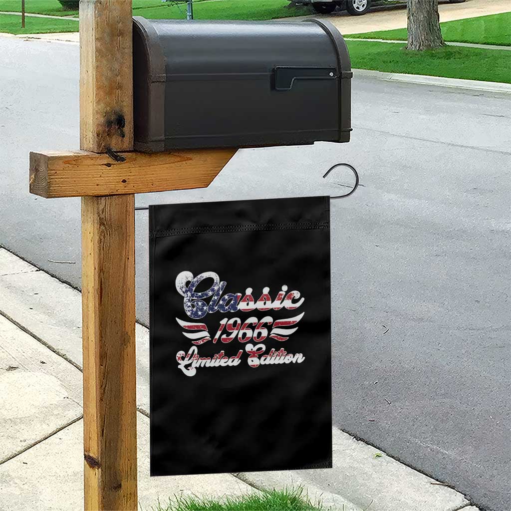 60th Birthday 1966 Limited Edition Classic Pony Car Inspo Garden Flag