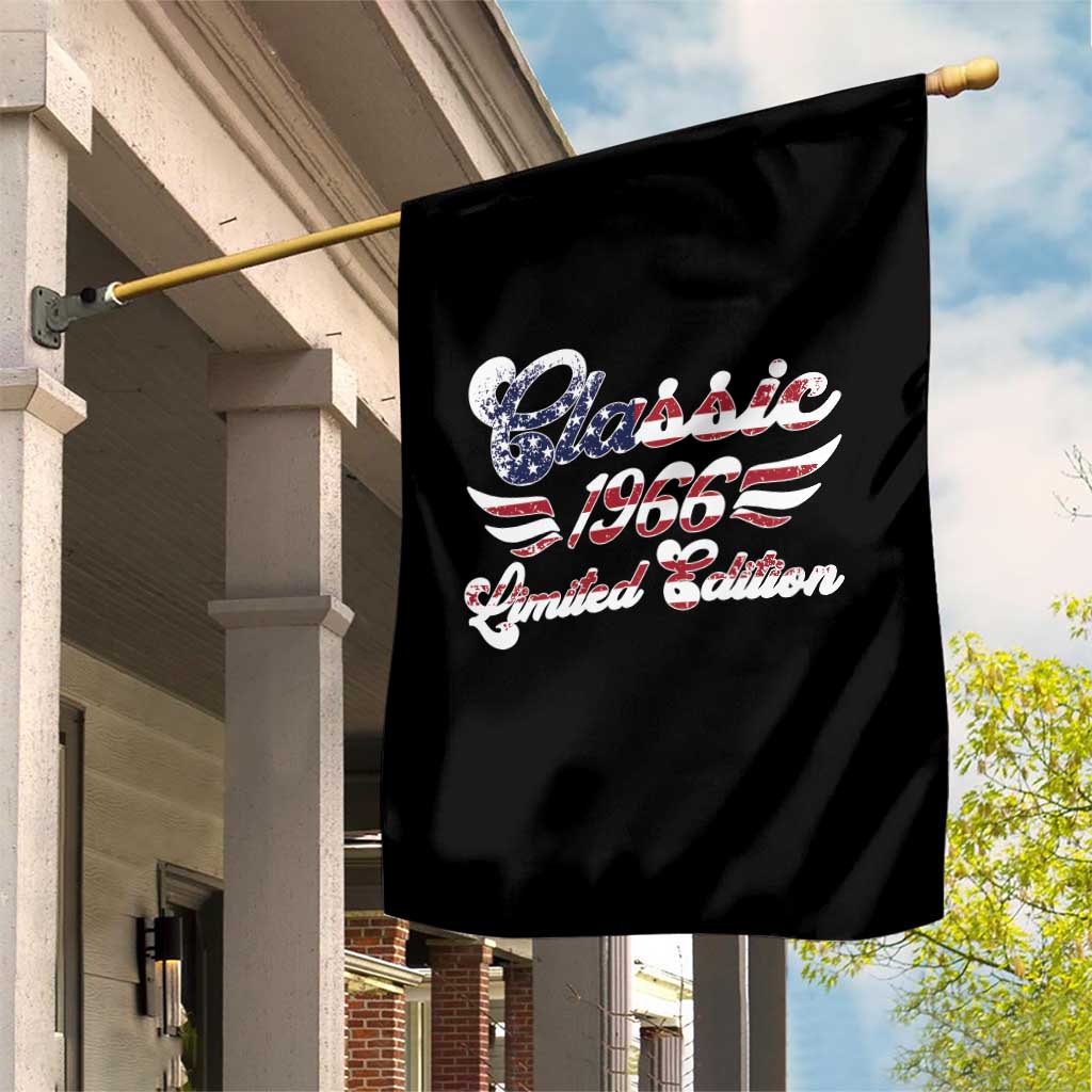 60th Birthday 1966 Limited Edition Classic Pony Car Inspo Garden Flag