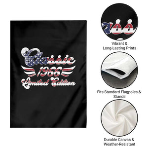 60th Birthday 1966 Limited Edition Classic Pony Car Inspo Garden Flag