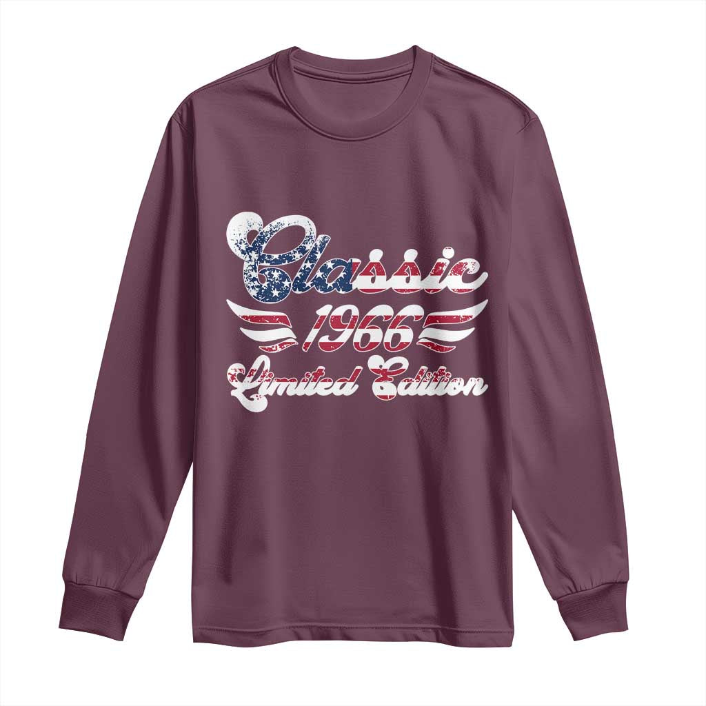 60th Birthday 1966 Limited Edition Classic Pony Car Inspo Long Sleeve Shirt